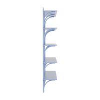 Levi 180 Shelf Large Aluminum/ Blue/ Ash