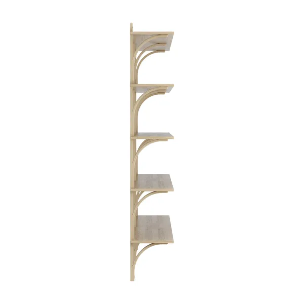 Levi 180 Groot Planken Aluminium/Eiken