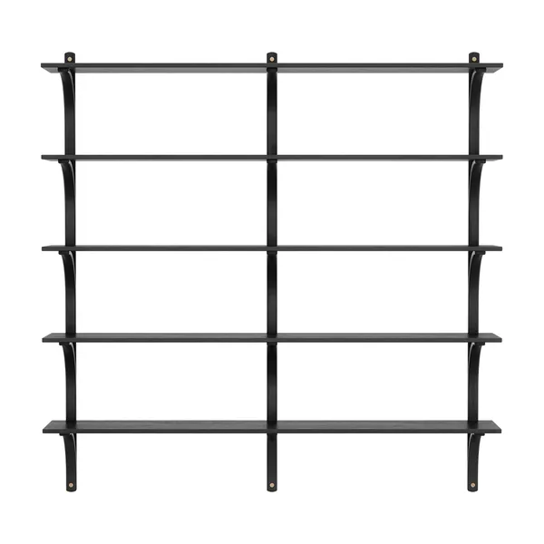 Levi 180 Shelf Large Brass/ Black Ash