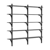 Levi 180 Shelf Large Brass/ Black Ash