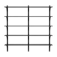 Levi 180 Shelf Grande Alluminio/ Nero Nero