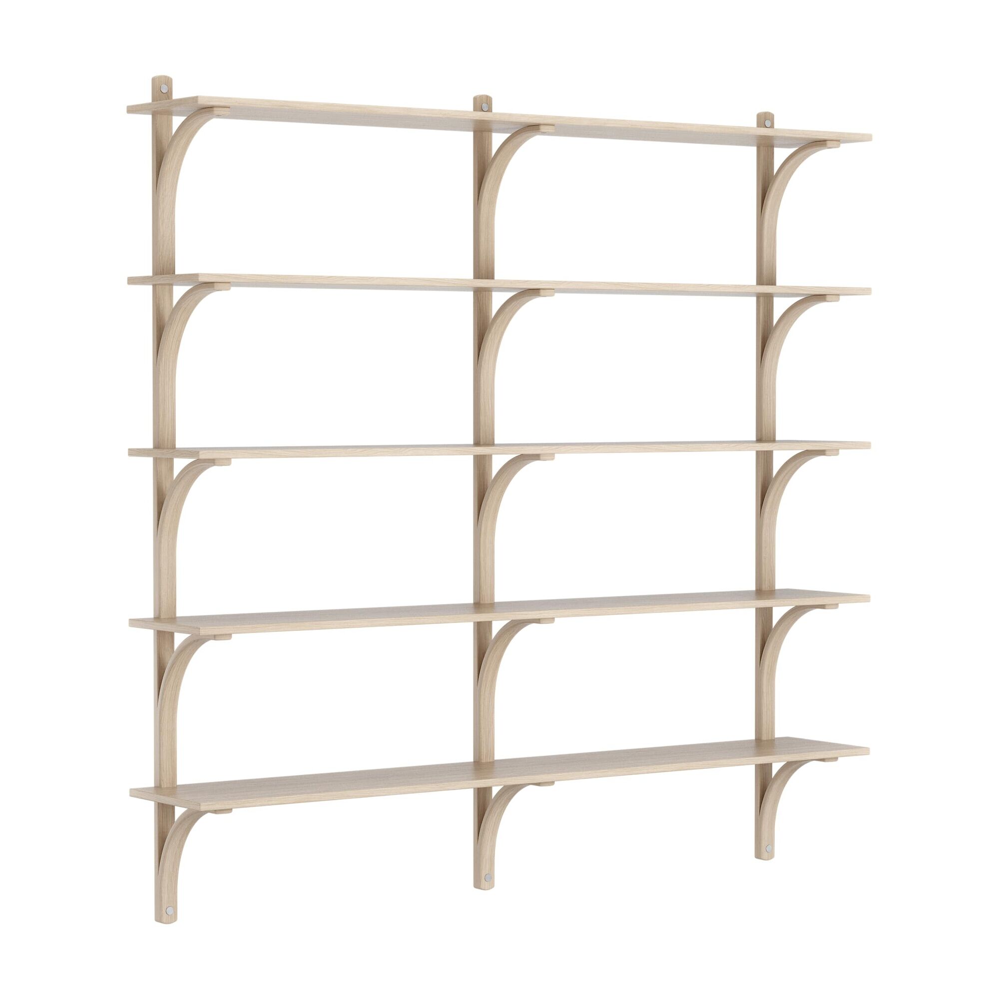 Levi 180 Hylle Stor Aluminium/ Hvitpigmentert Eik