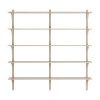 Levi 180 Shelf Large Aluminum/ White Pigmented Oak