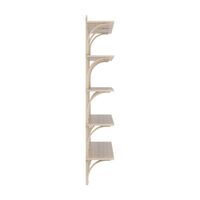 Levi 180 Shelf Large Brass/ White Pigmented Oak