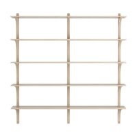 Levi 180 Shelf Large Brass/ White Pigmented Oak