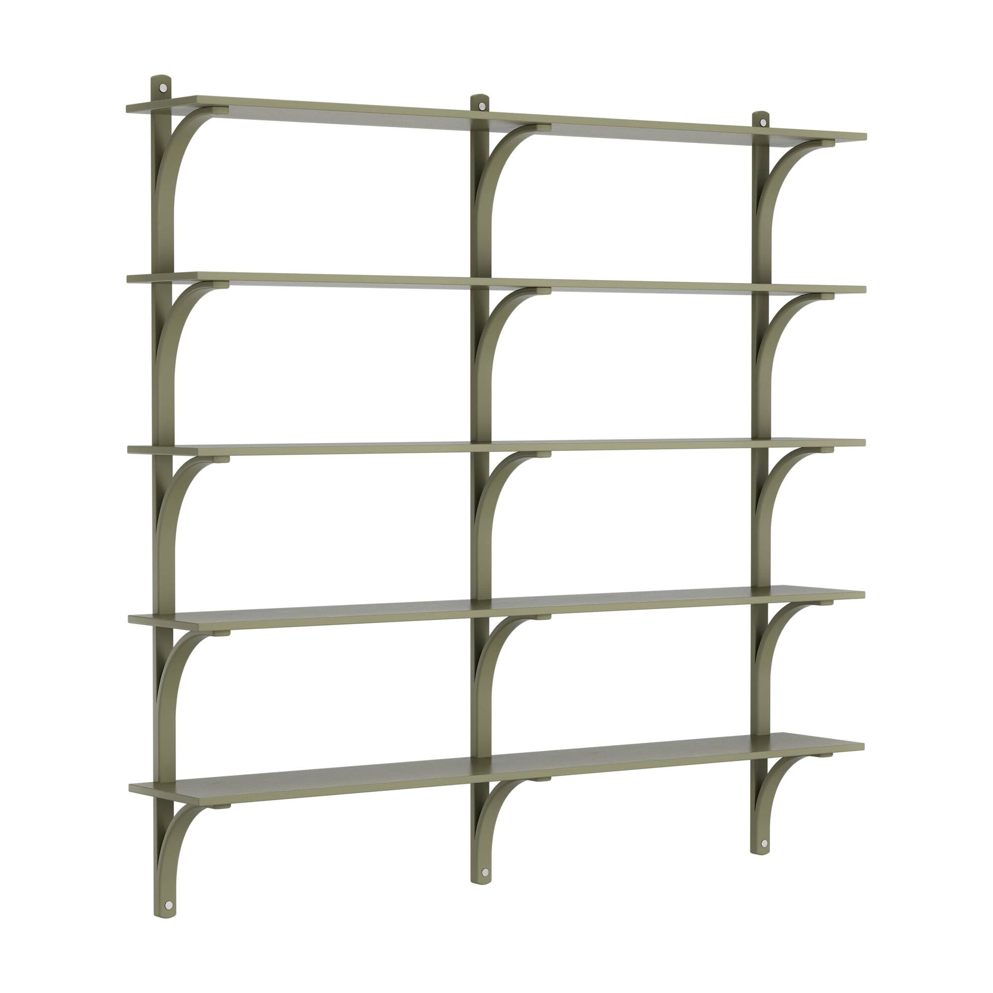 Levi 180 Hylle Stor Aluminium/ Mosegrønn/ask