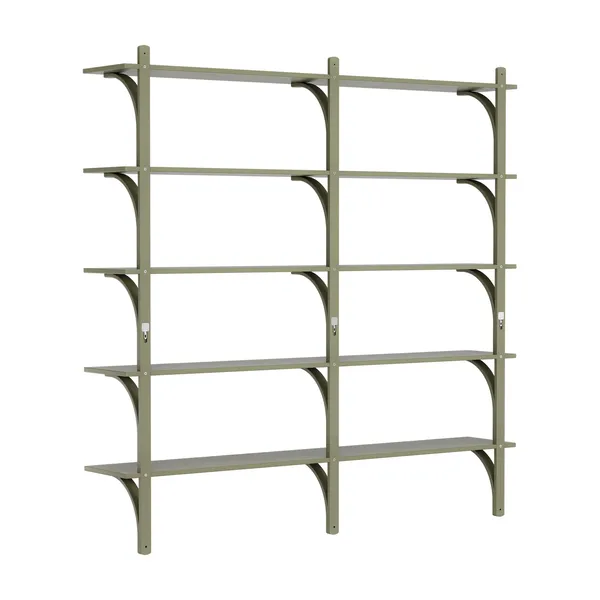 Levi 180 Groot Planken Aluminium/Mosgroen/Ash