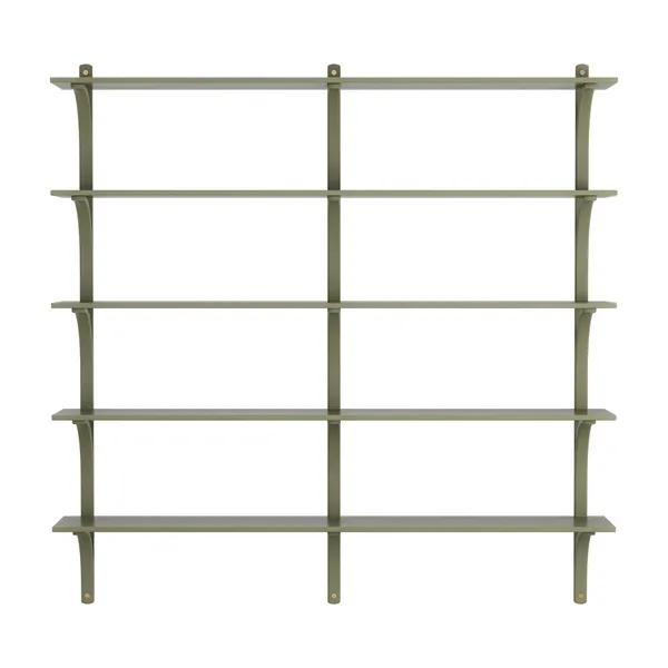 Levi 180 Shelf Large Brass/ Moss Green/Ash