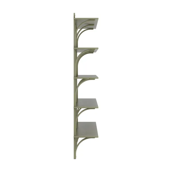 Levi 180 Shelf Large Brass/ Moss Green/Ash
