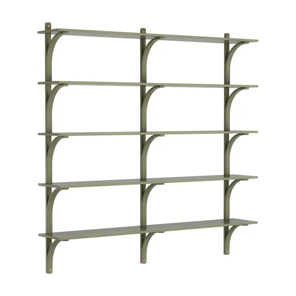 Levi 180 Shelf Large Brass/ Moss Green/Ash
