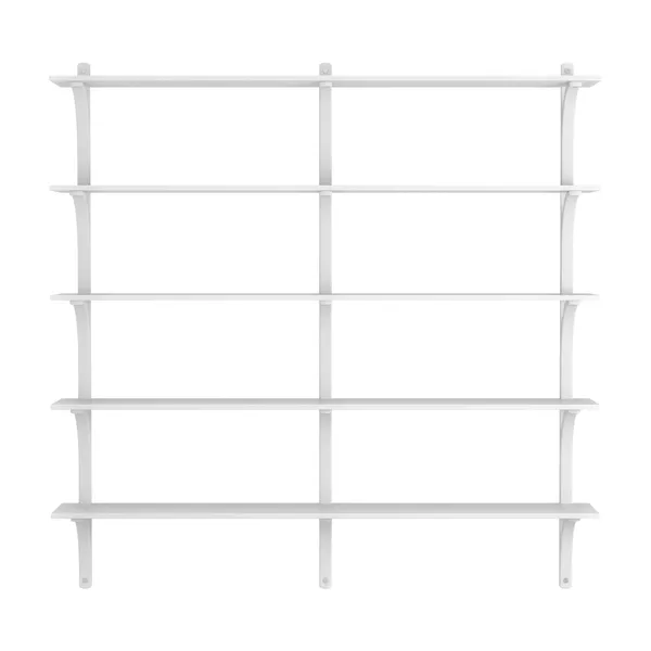 Levi 180 Shelf Large Aluminum/ White Ash