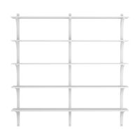 Levi 180 Shelf Large Aluminum/ White Ash