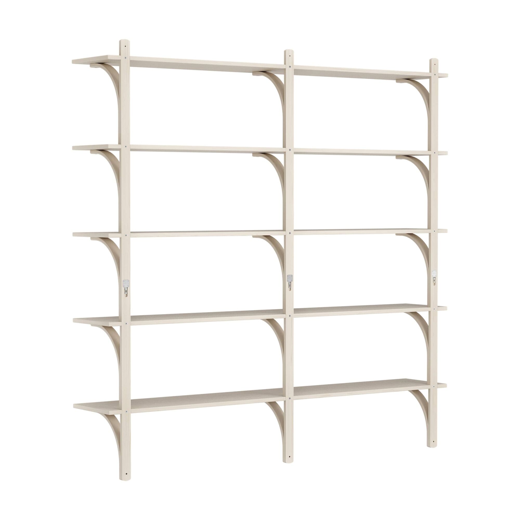 Levi 180 Hylde Stor Aluminium/Hvidpigmenteret Ask