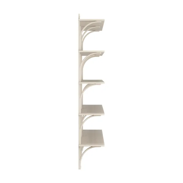 Levi 180 Shelf Large Aluminum/ White Pigmented Ash