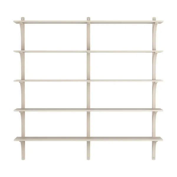 Levi 180 Shelf Large Aluminum/ White Pigmented Ash