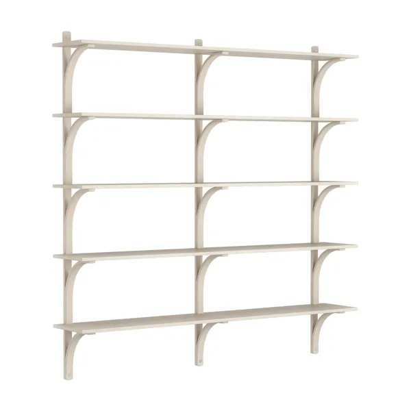Levi 180 Shelf Large Aluminum/ White Pigmented Ash