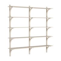 Levi 180 Shelf Large Aluminum/ White Pigmented Ash