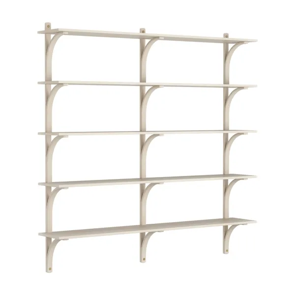 Levi 180 Shelf Large Brass/ White Pigmented Ash