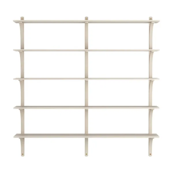 Levi 180 Shelf Large Brass/ White Pigmented Ash
