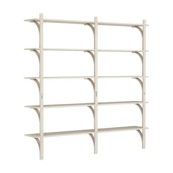 Levi 180 Shelf Large Brass/ White Pigmented Ash