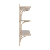 Levi 180 Shelf Medium Aluminum/White Pigmented Oak