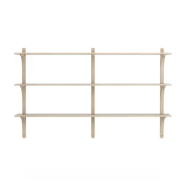 Levi 180 Shelf Medium Aluminum/White Pigmented Oak