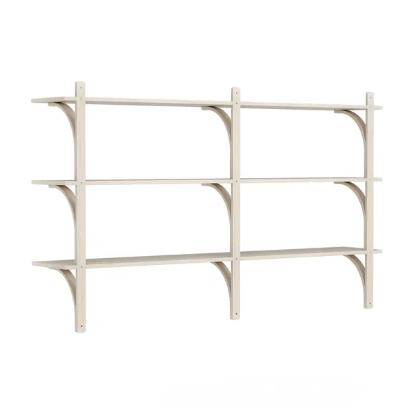 Levi 180 Shelf Medium Aluminum/White Pigmented Ash