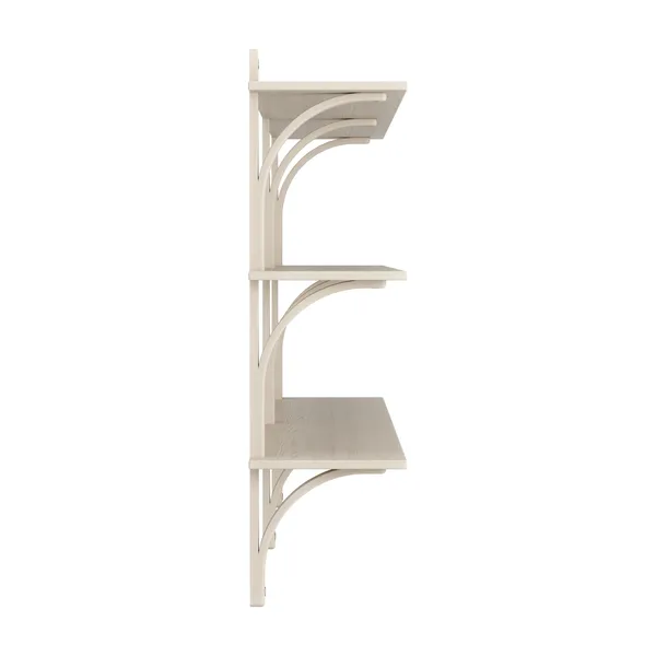 Levi 180 Shelf Medium Aluminum/White Pigmented Ash