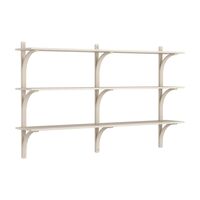 Levi 180 Shelf Medium Aluminum/White Pigmented Ash