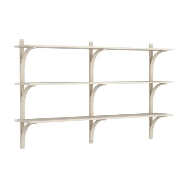 Levi 180 Shelf Medium Aluminum/White Pigmented Ash