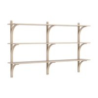 Levi 180 Shelf Medium Brass/ White Pigmented Oak