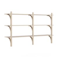 Levi 180 Shelf Medium Brass/ White Pigmented Oak