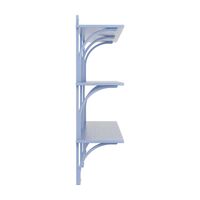 Levi 180 Shelf Medium Aluminum/ Blue/ Ash