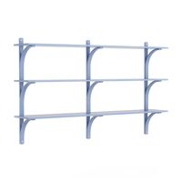 Levi 180 Shelf Medium Aluminum/ Blue/ Ash