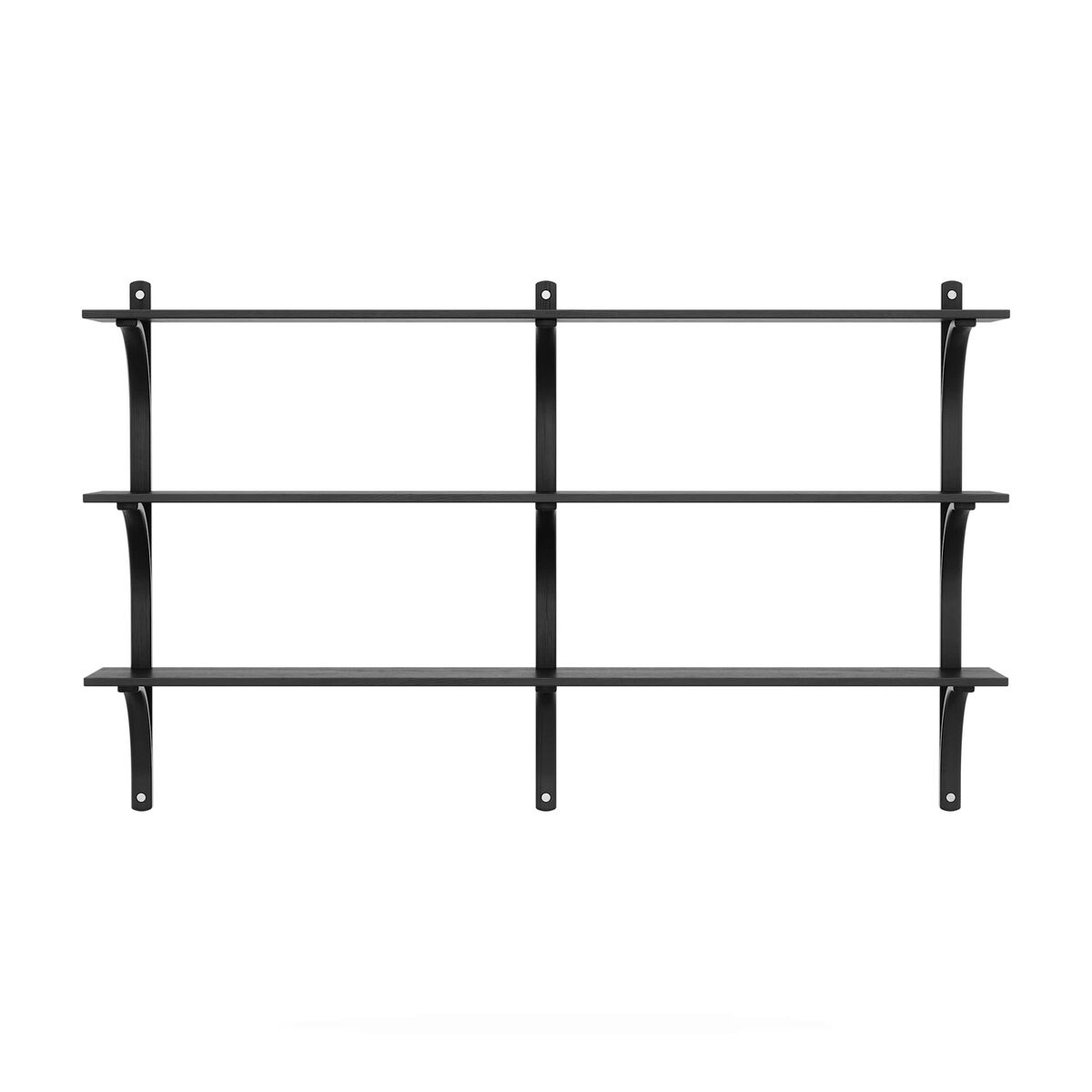 Levi 180 Shelf Medium Aluminum/ Black Ash