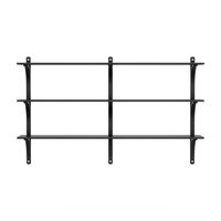 Levi 180 Shelf Medium Aluminum/ Black Ash