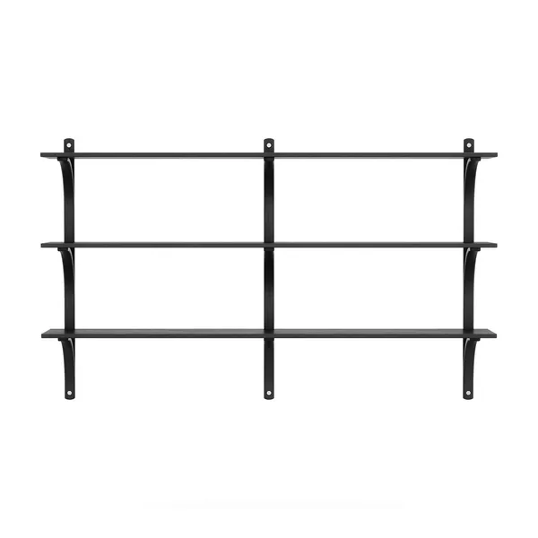 Levi 180 Shelf Medium Aluminum/ Black Ash
