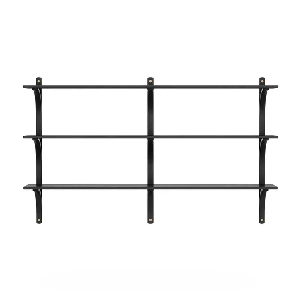 Levi 180 Shelf Medium Brass/ Black Ash