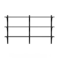 Levi 180 Shelf Medium Brass/ Black Ash