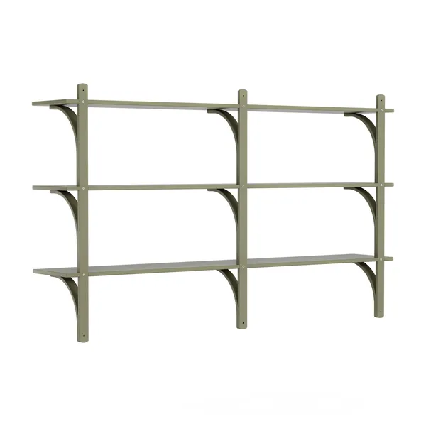 Levi 180 Shelf Medium Aluminum/Moss Green/Ash