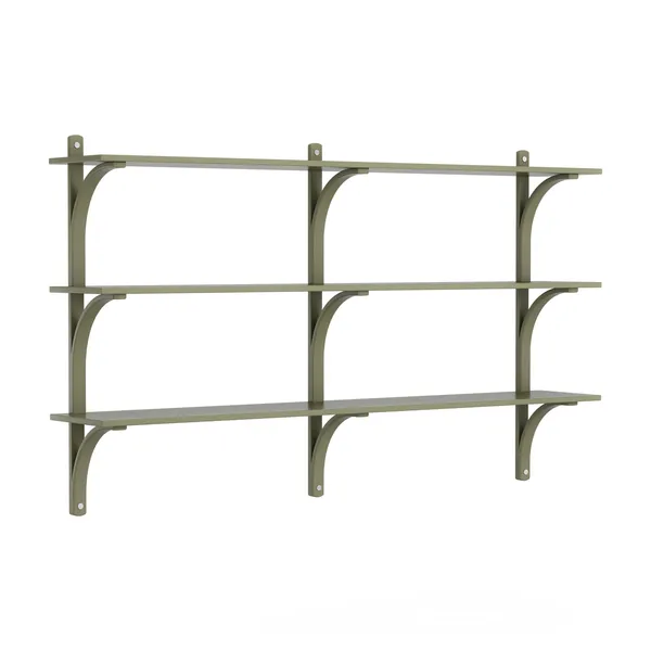 Levi 180 Shelf Medium Aluminum/Moss Green/Ash