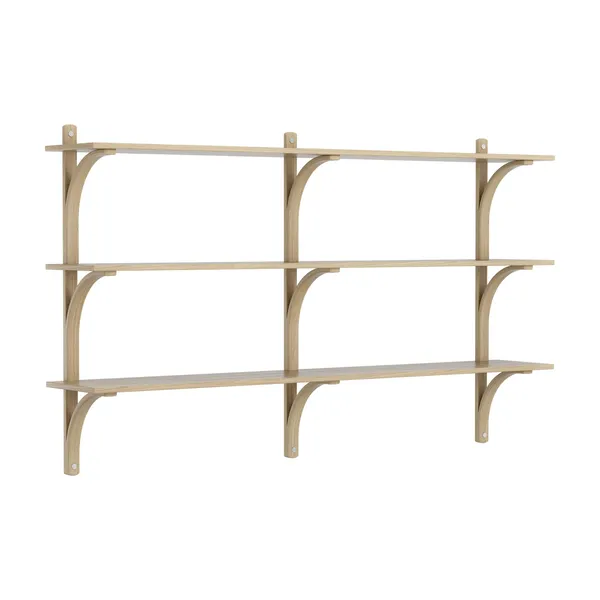 Levi 180 Shelf Medium Aluminum/Oak