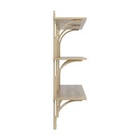 Levi 180 Shelf Medium Aluminum/Oak