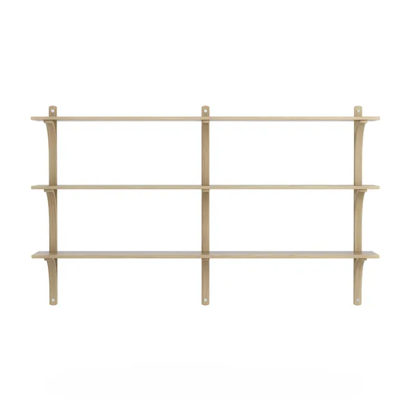Levi 180 Shelf Medium Aluminum/Oak
