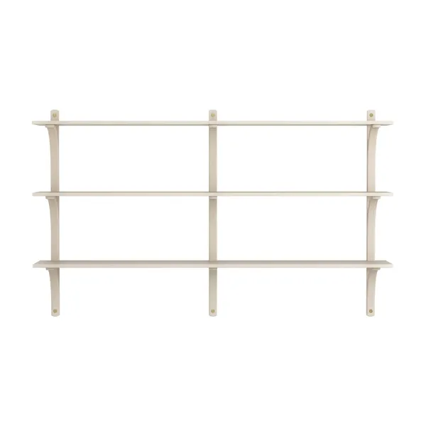 Levi 180 Shelf Medium Brass/ White Pigmented Ash