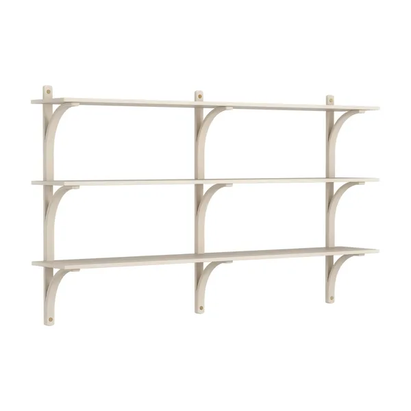 Levi 180 Shelf Medium Brass/ White Pigmented Ash