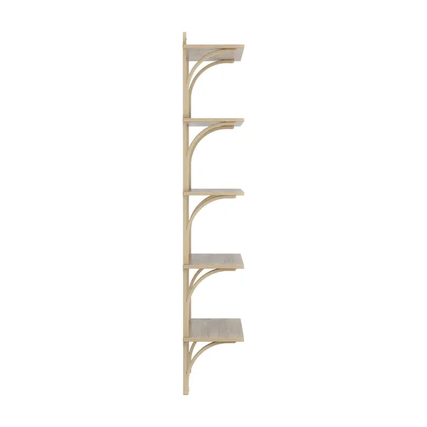Levi 90 Shelf Large Aluminum/Oak