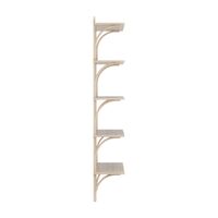 Levi 90 Shelf Large Aluminum/ White Pigmented Oak