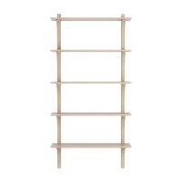 Levi 90 Shelf Large Aluminum/ White Pigmented Oak