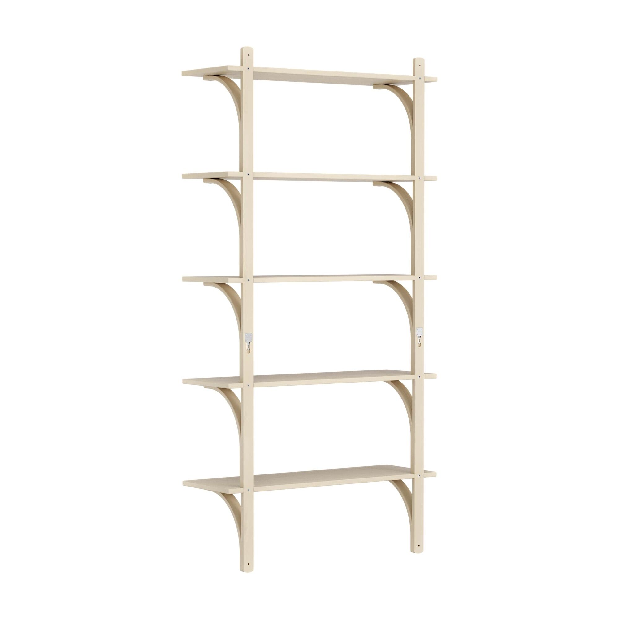 Levi 90 Hylde Stor Aluminium/Ask